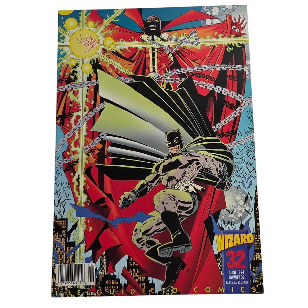 Wizard Magazine #32 April 1994 Batman Spawn Comic Guide W/ Poster VF